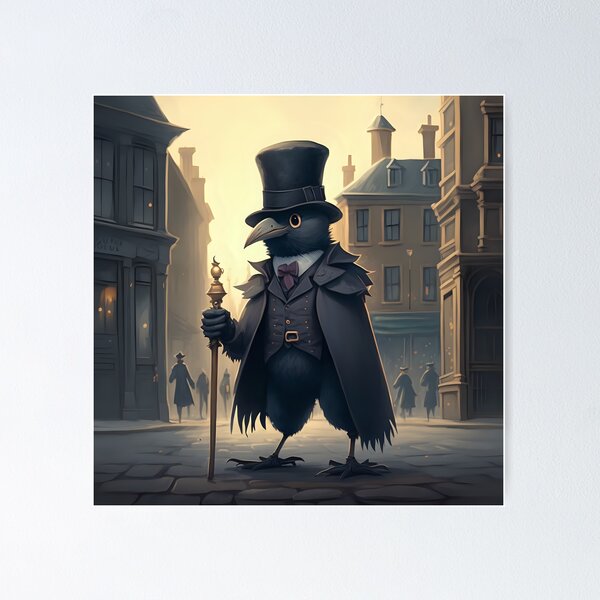 Item preview, Ai Generated Art - Anthropomorphic Crow designed and sold by BogoAi.
