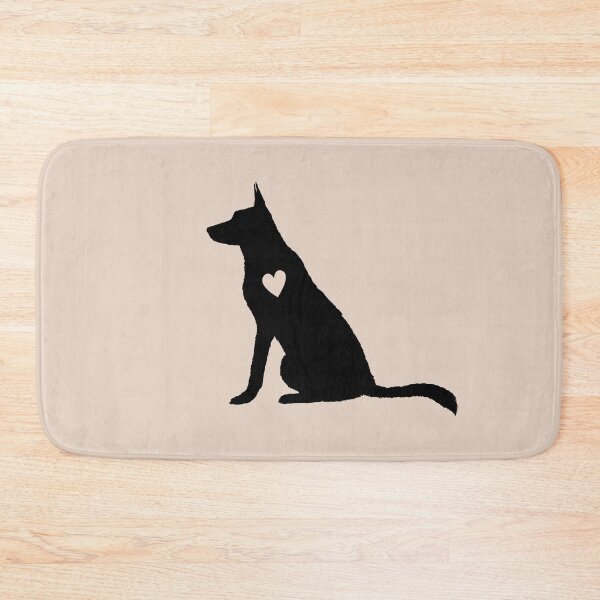 Artikelvorschau, Schäferhund-schwarze Silhouette-Herz-Hundeliebe niedlich entworfen und verkauft von Omoozo.