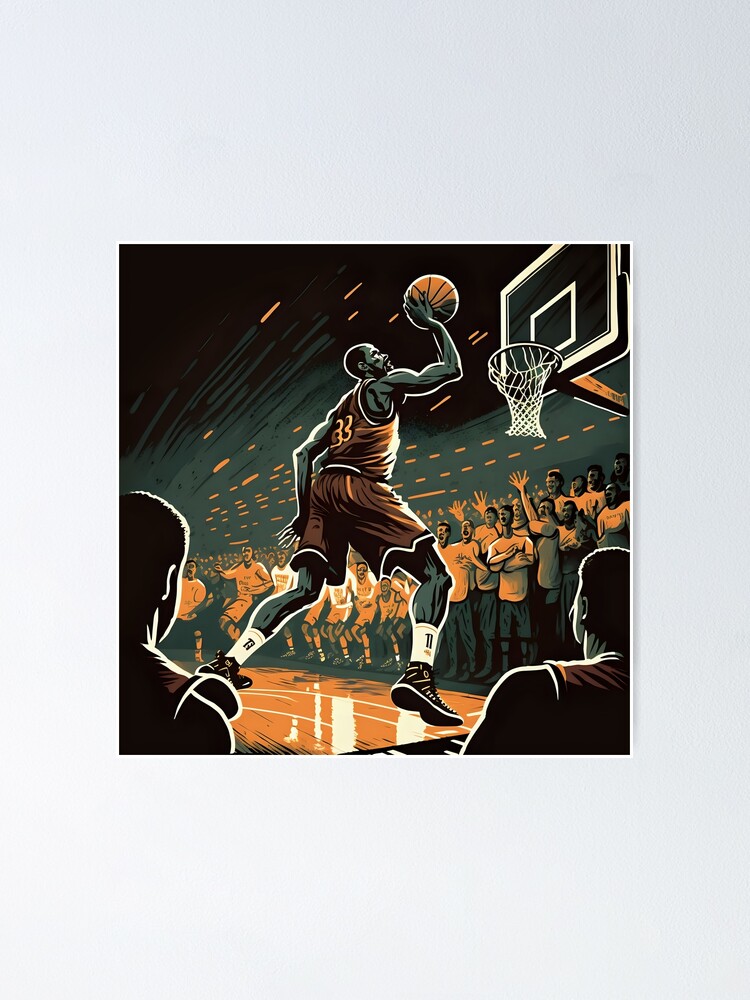 Poster Basketball player. Vector illustration. 