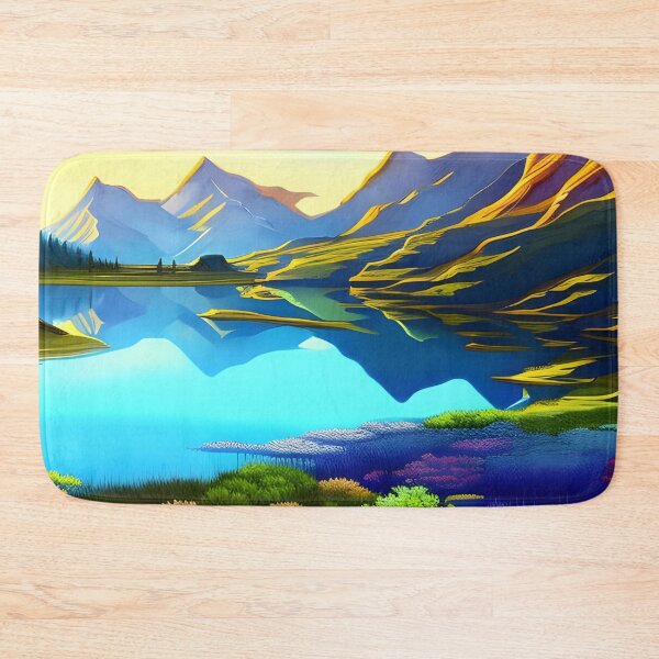 Item preview, Mountain Lake, watercolor, Ai Generated Art  designed and sold by ACC .