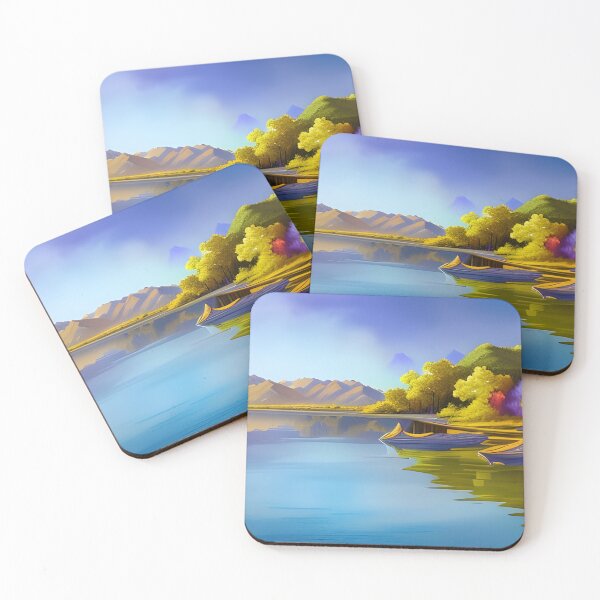 Item preview, Calm Lake, watercolor, Ai Generated Art  designed and sold by ACC .