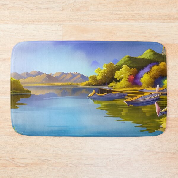 Item preview, Calm Lake, watercolor, Ai Generated Art  designed and sold by ACC .