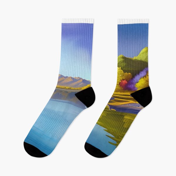 Item preview, Calm Lake, watercolor, Ai Generated Art  designed and sold by ACC .