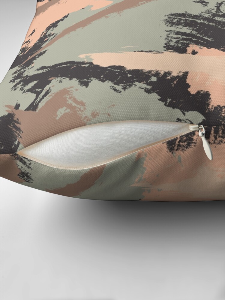 Thumbnail 2 von 4, Kissen, Camouflage Blätter Braun Grau designt und verkauft von sionia-art.