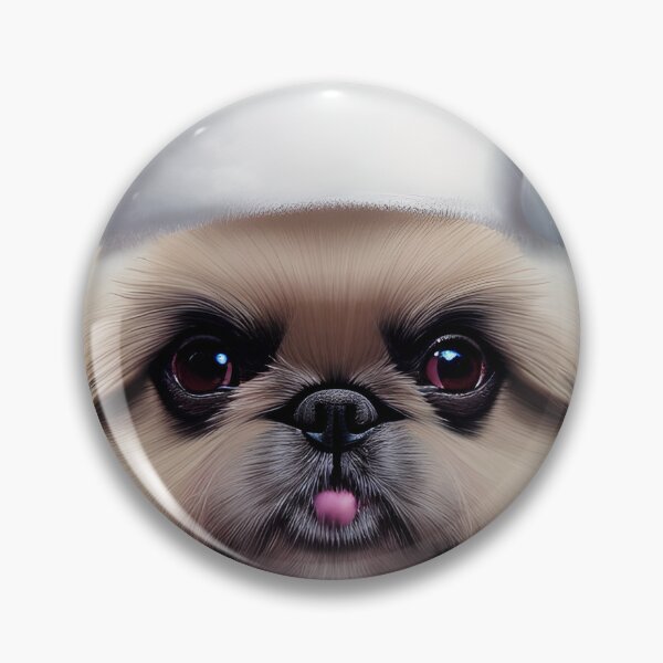 Item preview, Christmas Pekingese Wearing A Santa Hat designed and sold by ZenEverAI.