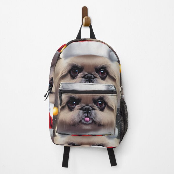 Item preview, Christmas Pekingese Wearing A Santa Hat designed and sold by ZenEverAI.
