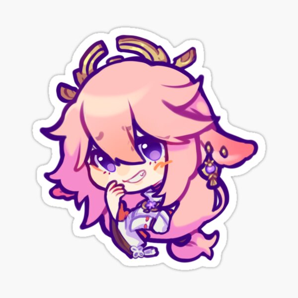 "Yae Miko" Sticker for Sale by 4strophilia | Redbubble
