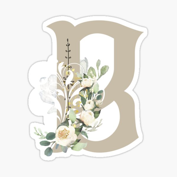 Decorative Alphabet Letter - Initial B - Personalized Christmas Gift  Sticker for Sale by MonogramHQ