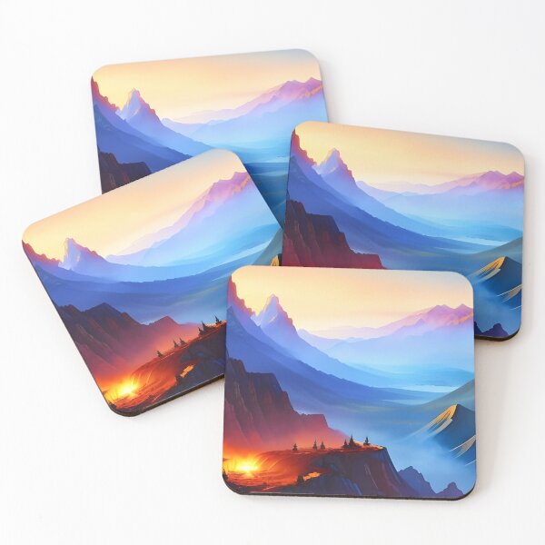 Item preview, Mysterious Fire in The Mountains, Ai Generated Art  designed and sold by ACC .