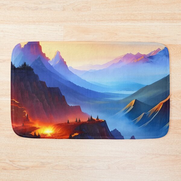 Item preview, Mysterious Fire in The Mountains, Ai Generated Art  designed and sold by ACC .