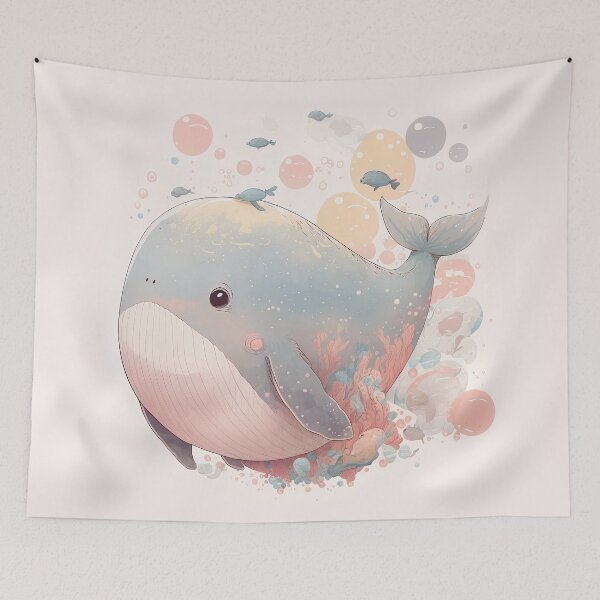 Item preview, Happy little whale designed and sold by Rebelka.