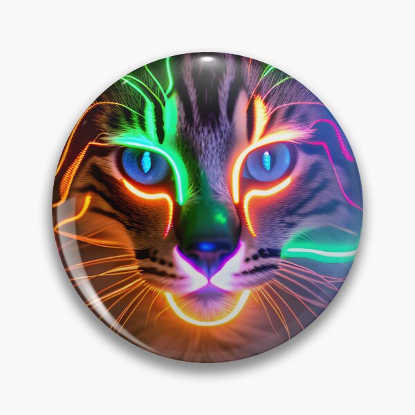 Item preview, Neon Cat - Modern Digital Art designed and sold by Ai-michiart.