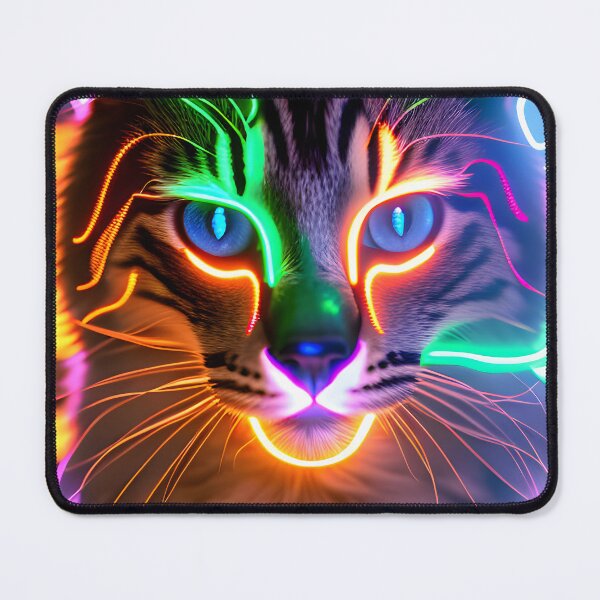 Item preview, Neon Cat - Modern Digital Art designed and sold by Ai-michiart.