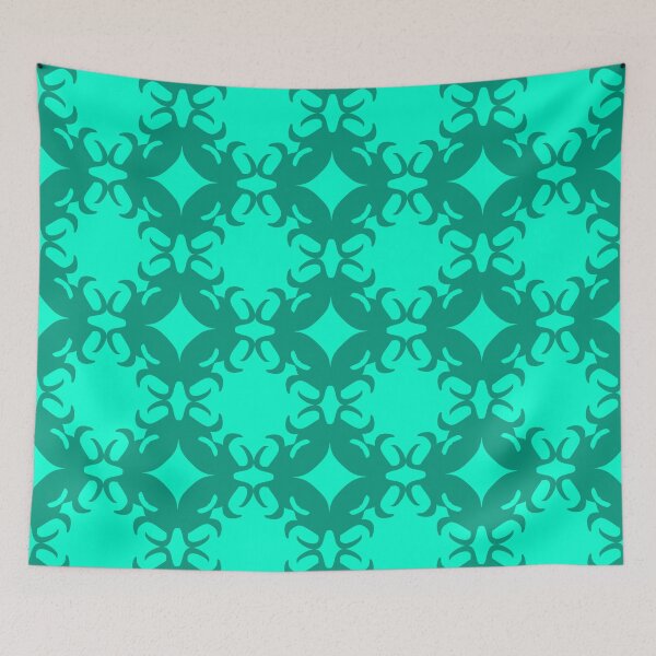 Item preview, Fancy 9 Point Green Blue Pattern designed and sold by IsraelMania.