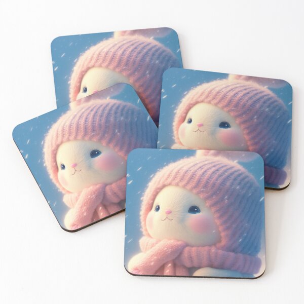 Item preview, Cartoon Snow Bunny with Hat V1 designed and sold by GummywormDesign.