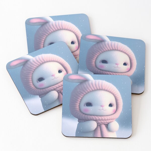 Item preview, Cartoon Snow Bunny with Hat V2 designed and sold by GummywormDesign.