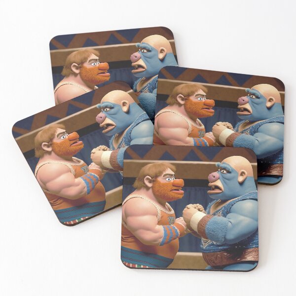 Item preview, Muppet wrestlers a Clown fight stop-motion muppet show designed and sold by osssoconcept.