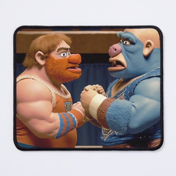 Item preview, Muppet wrestlers a Clown fight stop-motion muppet show designed and sold by osssoconcept.