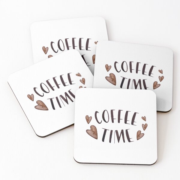 Item preview, Watercolor Lettering Coffe Time designed and sold by Olena Kovalova Design.