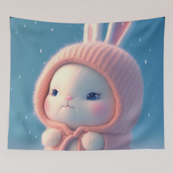 Item preview, Cartoon Snow Bunny with Hat V3 designed and sold by GummywormDesign.