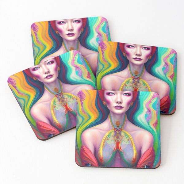 Item preview, Abstracted Impressions: A Surreal Woman Portrait with Bold Colors designed and sold by artmanikin.