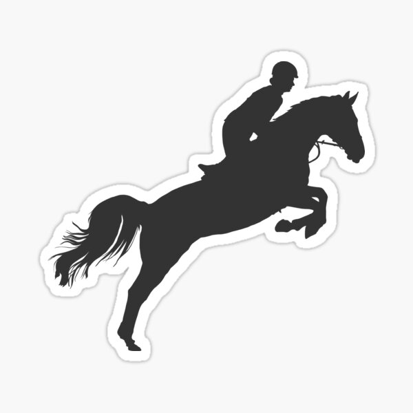 "Jumping horse" Sticker for Sale by DrCreo Redbubble