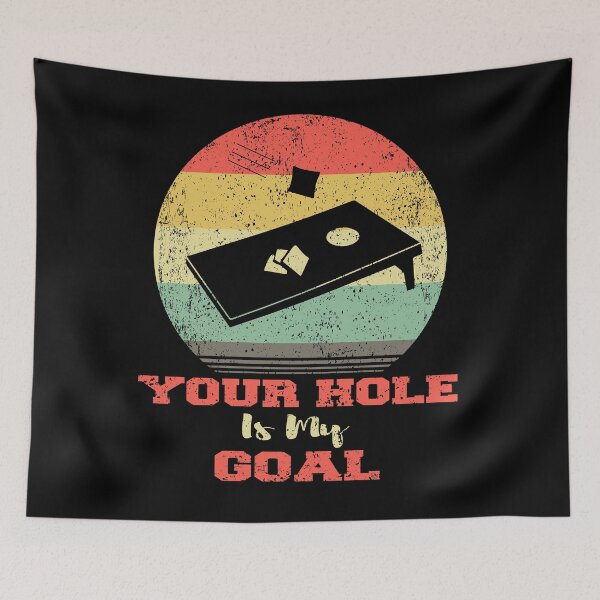 Item preview, Funny Vintage Retro Cornhole Your Hole Is My Goal Gift designed and sold by ARTZ84.