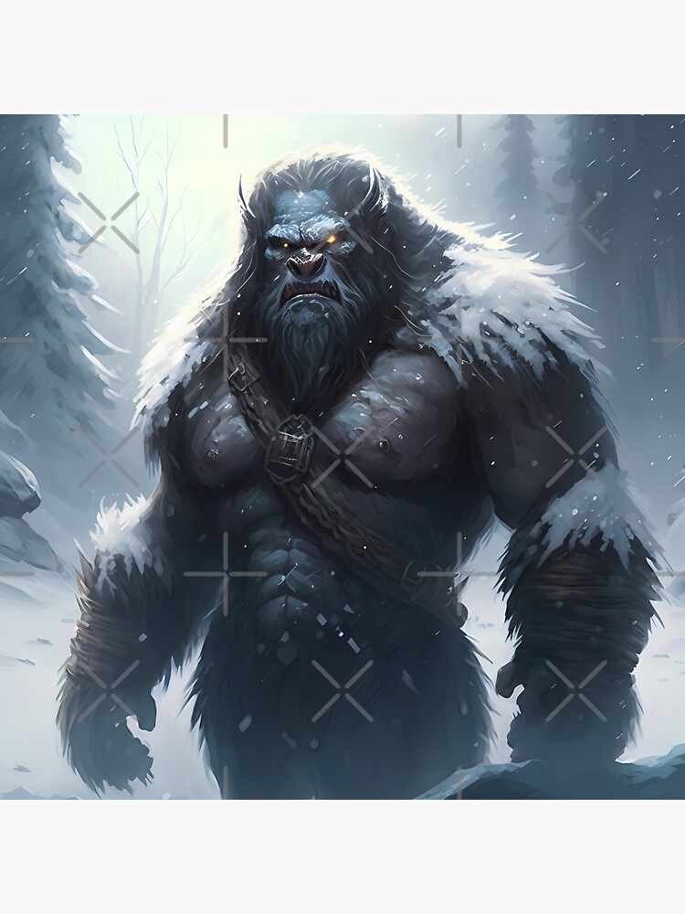 "Ai Generated Art - Fantasy Yeti" Sticker for Sale by BogoAi | Redbubble