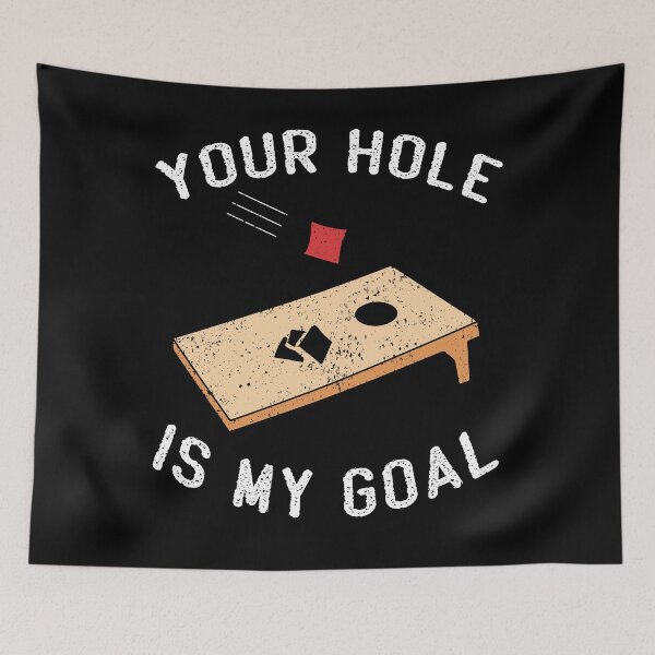 Item preview, Funny Vintage Retro Cornhole Your Hole Is My Goal Gift designed and sold by ARTZ84.