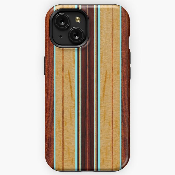 Item preview, Nalu Hou Faux Koa Wood Hawaiian Surfboard - Aqua designed and sold by DriveIndustries.
