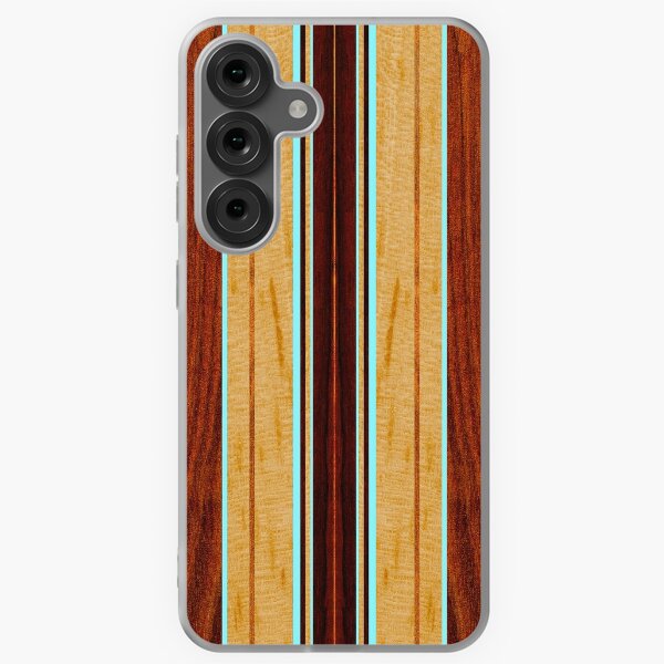 Vista previa del artículo con la obra «Tabla de surf Hawaiian Nalu Hou Faux Koa Wood - Aqua», diseñado y vendido por DriveIndustries.