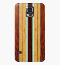 Funda/vinilo para Samsung Galaxy Tabla de surf Hawaiian Nalu Hou Faux Koa Wood - Aqua