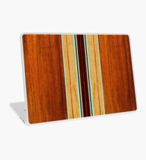 Nalu Hou Faux Koa Wood Hawaiian Surfboard - Aqua Laptop Skin
