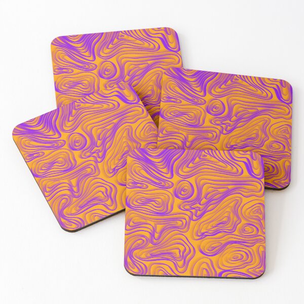 Item preview, Orange & Purple Topographic designed and sold by slippay.