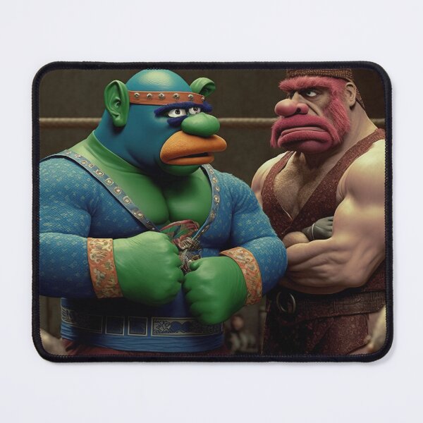 Item preview, Surreal Cartoon Wrestler Muppets Lucha Libre designed and sold by osssoconcept.