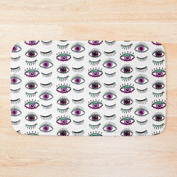 Item preview, Evil Eyes Pink Green Lucky Charm Symbol designed and sold by Julie Erin Designs.