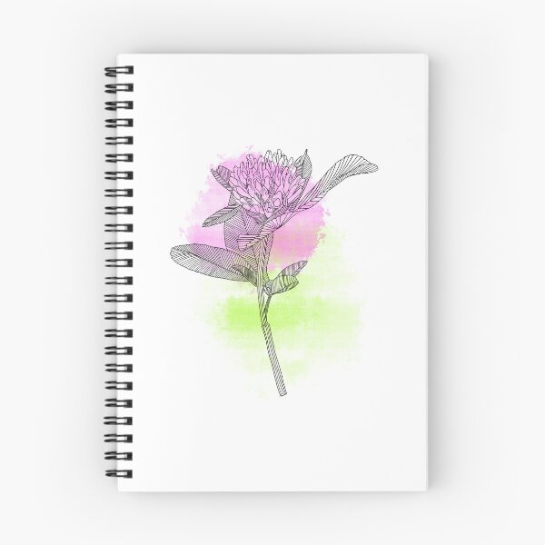 Aperçu de l'œuvre Illustration de fleur de trèfle rouge créée et vendue par AnnaEleCreate.