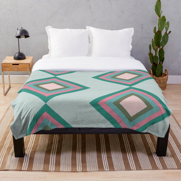 Item preview, Multicolor Abstract Green Pink Squares  designed and sold by Lina Abu Rezeq.