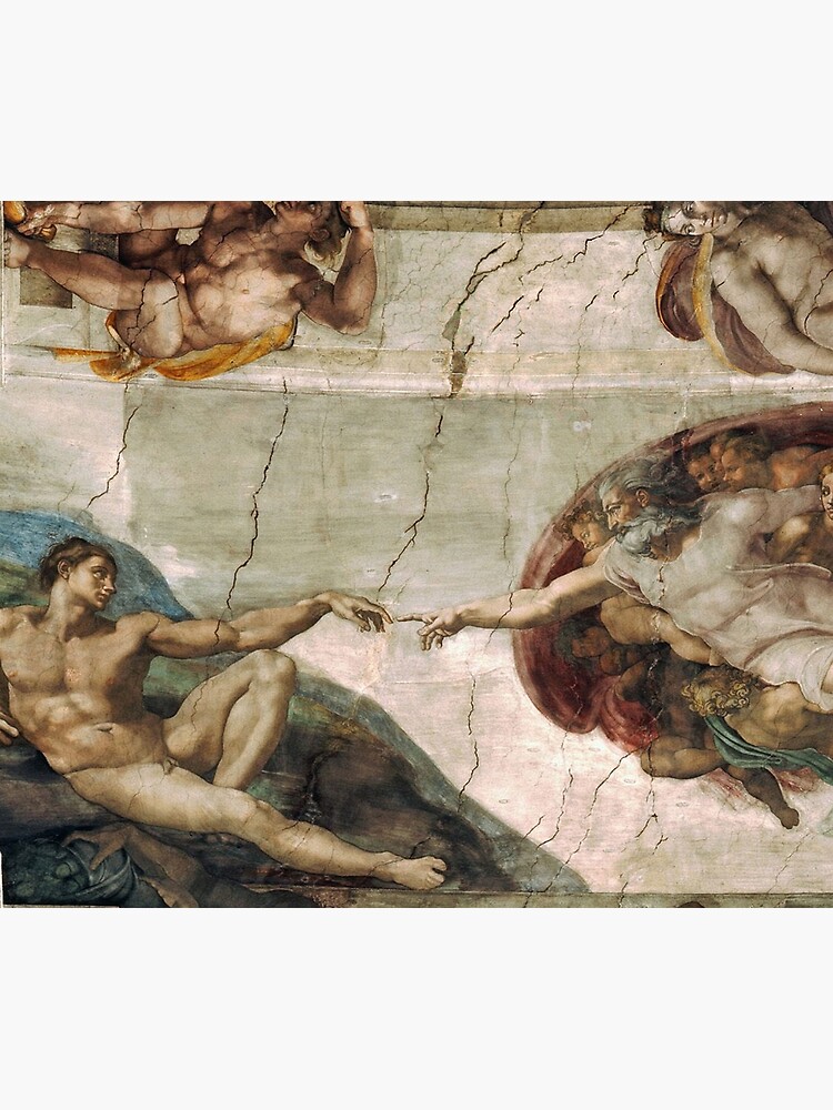 Creation of Adam by Michelangelo by famousartists