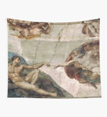 Creation of Adam by Michelangelo Wall Tapestry
