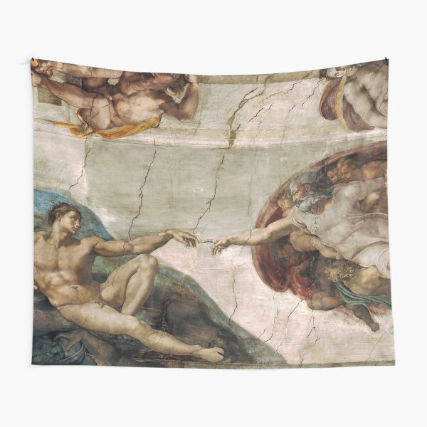 Creation of Adam by Michelangelo Tapestry