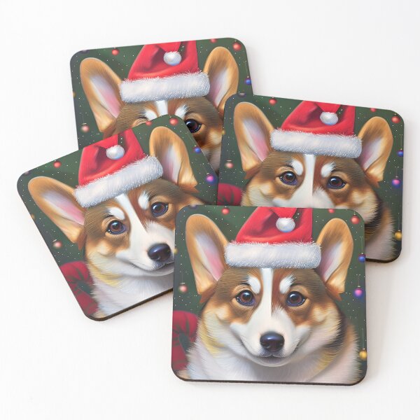 Item preview,  Christmas Pembroke Welsh Corgi Wearing A Santa Hat designed and sold by ZenEverAI.