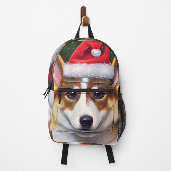 Artikelvorschau, Weihnachtspembroke-Walisercorgi, der einen Sankt-Hut trägt entworfen und verkauft von ZenEverAI.