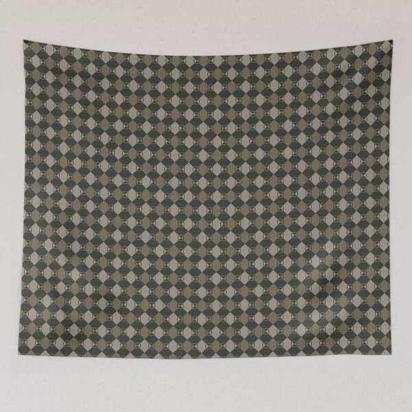 Item preview, Harlequin Squares Evergreen and Tan Repeat 5748 designed and sold by Art in My Loft.