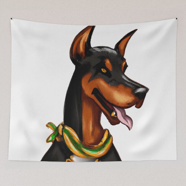 Item preview, Cute Dobermann Drawing designed and sold by WeHeartAnimals.