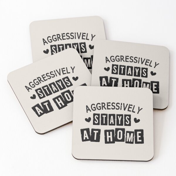 Item preview, Aggressively Stays At Home Funny Gift for a Dad Mom Introvert  designed and sold by JooArtPrints  ★★★★★.