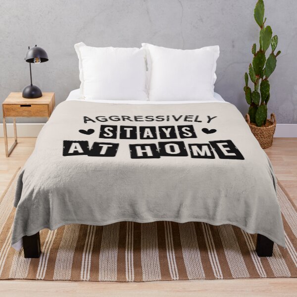 Item preview, Aggressively Stays At Home Funny Gift for a Dad Mom Introvert designed and sold by JooArtPrints ★★★★★.