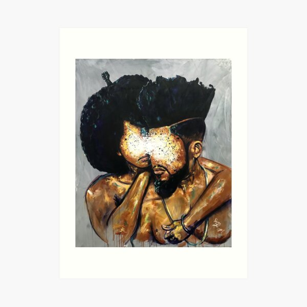 Naturally Black Love V Art Print