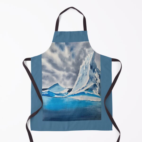 Aperçu de l'œuvre Iceberg sur nuageux, aquarelle créée et vendue par Arteaventura.