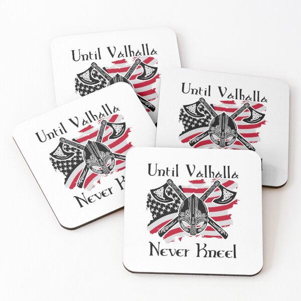 Item preview, Hasta el Valhalla - Nunca te arrodilles - Bandera de EE. UU. designed and sold by Georgy09.